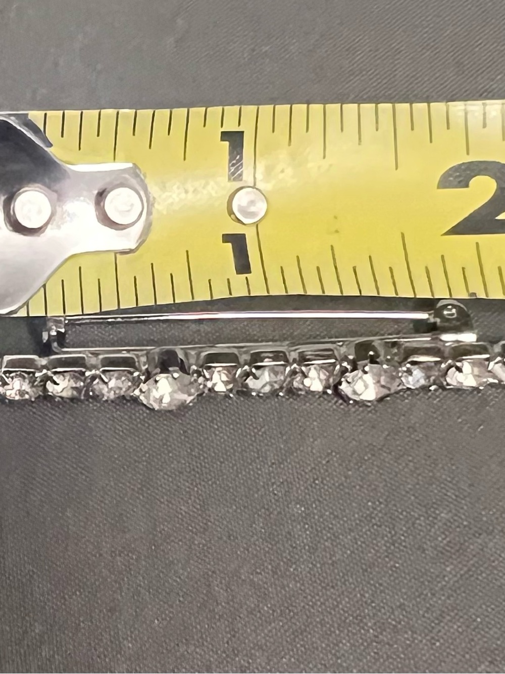 VTG MCM Rhinestone & Pearl Waterfall Dangle Brooch & Rhinestone Pin - Picture 9 of 10